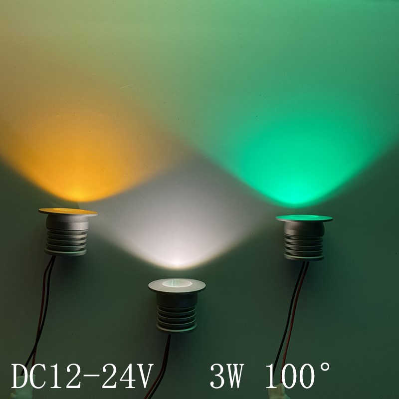 1W 2W 3W 4W LED 迷你嵌入式天花射灯12V-24V 卧室厨房楼梯橱柜灯
