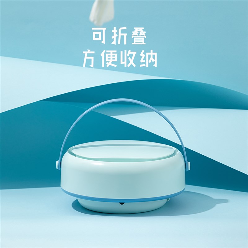 4.8升迷你洗衣机便携式折叠洗袜子机宝宝小型清洗机臭氧杀菌蓝