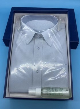 新款消防内衬衣加绒保暖常服长袖内衬休闲纯蓝色白色商务衬衣衬衫