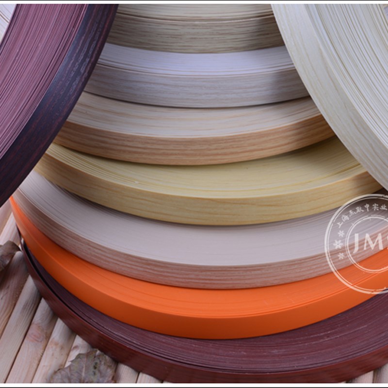 暖白纯白PVC封边条免漆板生态板家具橱柜门边收口热熔胶机器封边