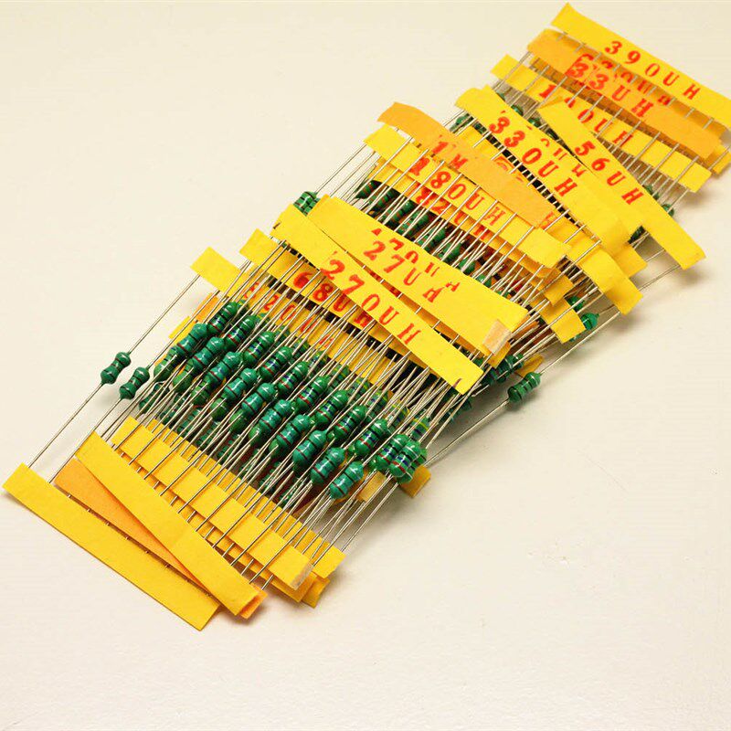 松藤1/2W色环电感包 10UH-1MH 常用24种各10只 0410色码电感包