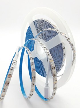 LED灯带2835低压12V七彩RGB软灯条窄版5MM宽爆闪渐变5毫米自粘KTV