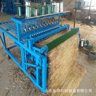 防寒苗木包裹保温草帘机自动切边厚薄可调节草垫机各种杂草编织机