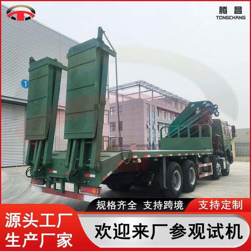 0吨铰接式随车吊汽车起重机跨境出口带绞盘货箱旋转支撑60°