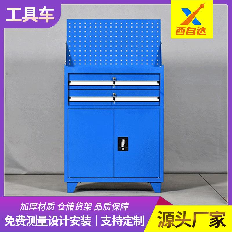 车间工具柜重型四抽单开门五金储物箱铁皮铣机床工具车现货直发