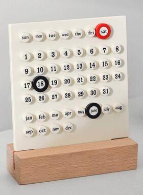 样板房创意摆件2024日历台历书房卧室床头柜桌面摆件儿童房装饰品