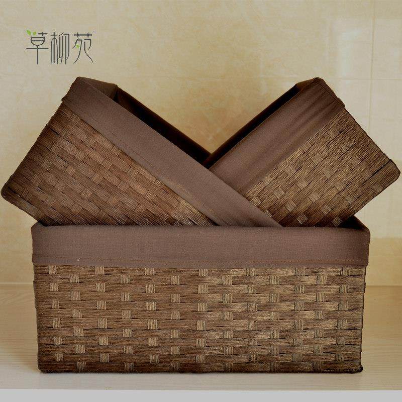 藤编桌面收纳篮编织大号日式储物篮零食收纳筐抽屉衣柜床头置物篮,收纳整理,其他收纳篮,淘宝优惠券,粉丝福利购,淘宝优惠卷