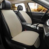 汽车坐垫防滑小蛮腰三件套后排三人长条单片亚麻四季 通用座垫用品