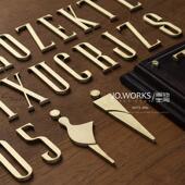 JO.WORKS 欧式 黄铜英文字母墙贴酒店商业空间门牌创意定制广告字