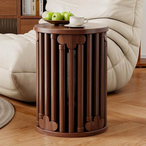 实木圆凳子茶几家用可叠放凳现代吃饭登子原木新中式叠叠乐餐桌凳