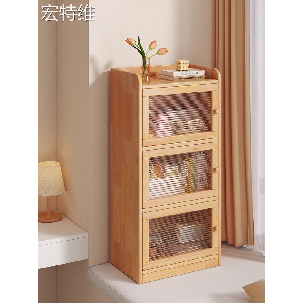 实木书柜飘窗收纳柜窗台储物柜小柜子卧室杂物收纳置物柜阳台书架