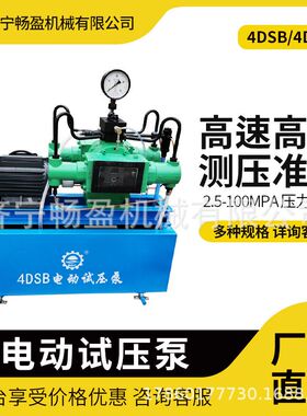 管道压力测试泵高压测压 压力自控打压测试机 4DSY电动试压泵