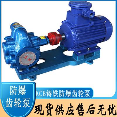 防爆齿轮泵KCB300/483.3煤油柴油润滑油泵口径70mm铜轮380v整机