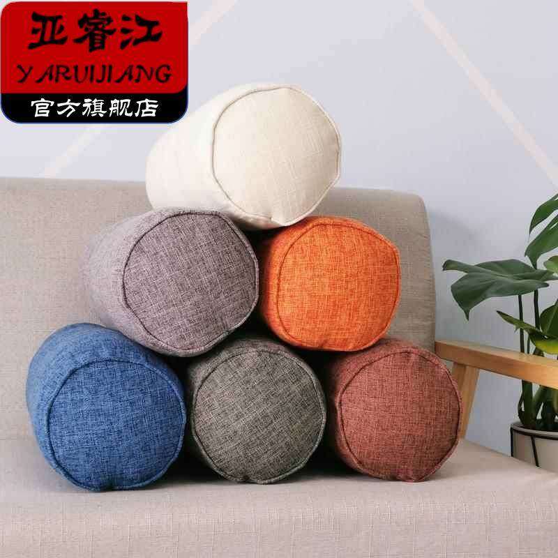 糖果抱枕床上圆柱可拆洗瑜伽脚枕头腿部护颈枕沙发圆形长条枕靠枕