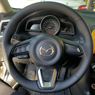 马自达昂克赛拉CX-5方向盘套真皮CX-8阿特兹CX-4把套手缝专用全包