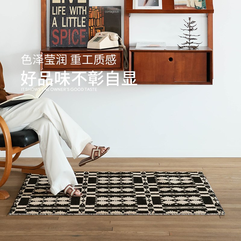 unique!高阶装饰小毯挂毯高级无胶入户毯玄关门口脚垫地垫赛波斯