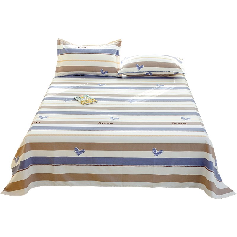 A类加厚老粗布床单单件原棉夏季宿舍单人棉布学生三件套双人被单