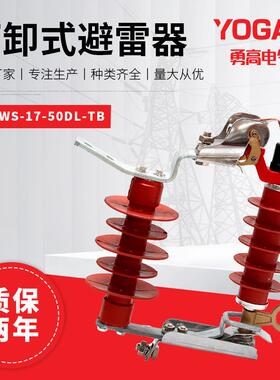 10KV可卸式避雷器HY5WS-17/50DL-TB户外高压跌落式氧化锌避雷器