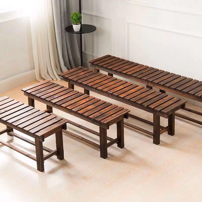 户外防腐木长椅花园阳台庭院实木凳子浴室木质长凳碳化长条换鞋凳