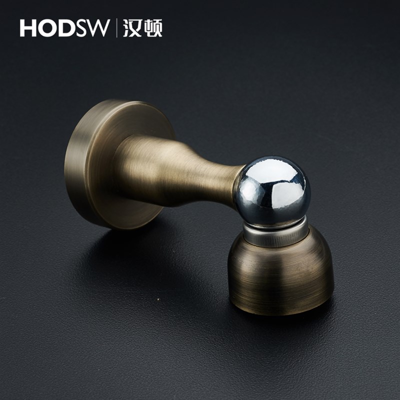 汉顿全黄铜墙地两用门吸强磁门碰门吸全黄铜简约门吸