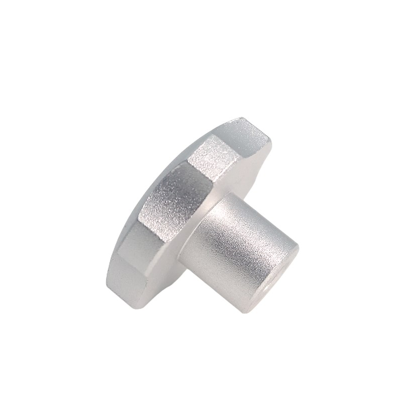 铝合金梅花手柄盲孔螺母手拧通孔螺帽六角旋钮星形把手M6M8M10M12