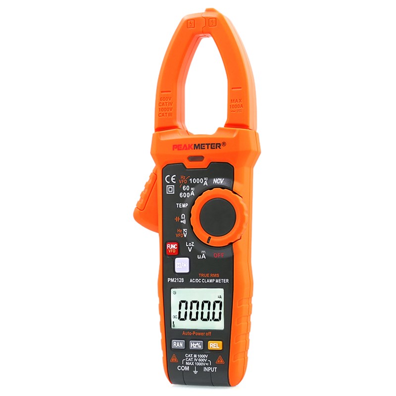 华谊PM2128钳形表1000A数字万用表数显交直流电流表高精度钳流表