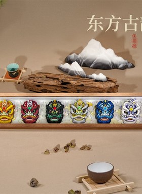 醒狮桌面摆件玄关非遗文创工艺品乔迁礼物开业装饰品客厅国风招财