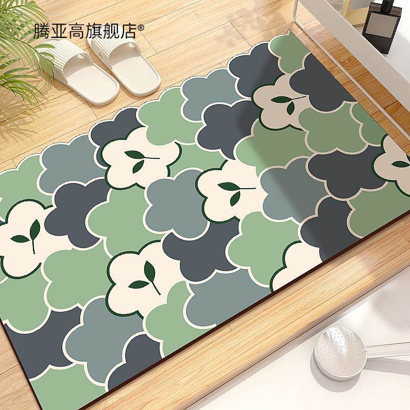 卫浴门垫防滑吸水地毯地垫卧室客厅地垫卫生间防滑垫脚垫硅藻泥批