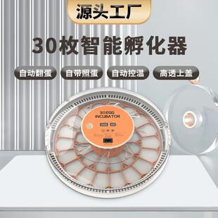 30枚全自动孵化机家用智能孵化器LED照蛋温湿双显孵蛋器 新品