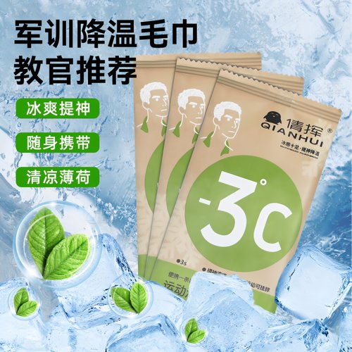 夏季军训便携降温冰感湿巾