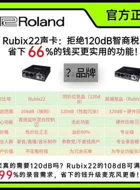 Roland/罗兰声卡RUBIX22 24 44 UA1010 1610 USB录音声卡音频接口