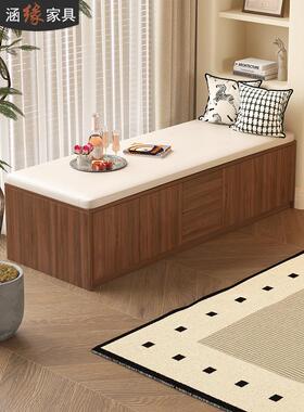 定制阳台储物柜飘窗柜卧室榻榻米矮柜地柜可坐长条柜窗台柜TT13