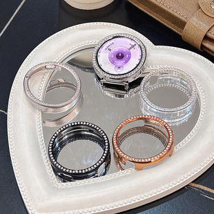 适用华为GT6保护壳女款 watchgt6保护套41mm镶钻半包gt5镂空壳智能运动gt5pro女士41mm手表壳gt4爆闪精致高级