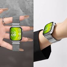适用华为fit3手表表带高级感透气fit4pro舒适米兰尼斯金属fit3原装替换腕带磁吸高级编织运动女士透气夏日