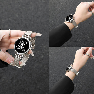 适用小米watchs4表带金属麦穗磁吸扣41mm智能运动s3手表带s4Sprot表链color2版 s1Pro替换冬天女生s2配件 新款