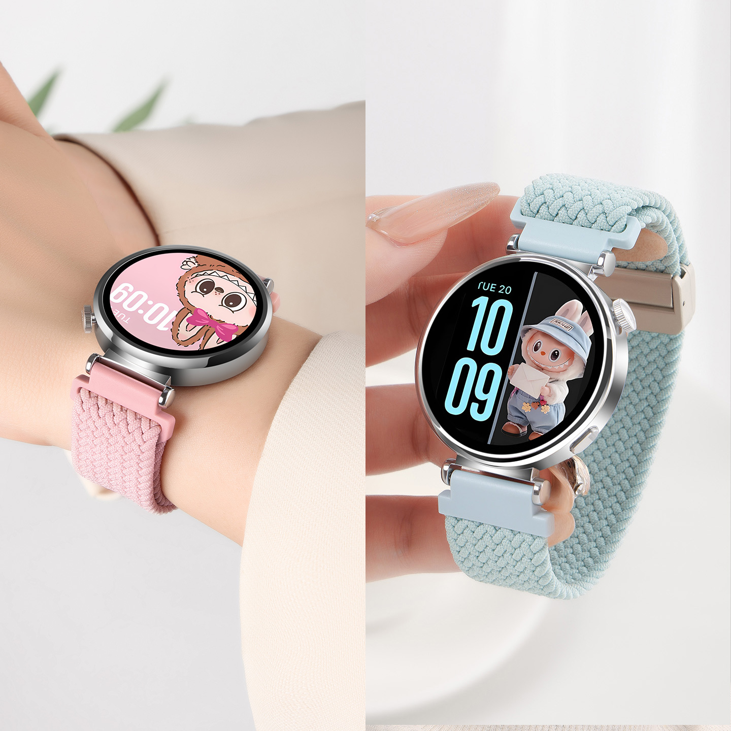 适用华为手表gt5表带watch5专用gt4针织编织腕带透气gt3尼龙回环磁吸扣gt2女士运动新款pro手表带透气时尚