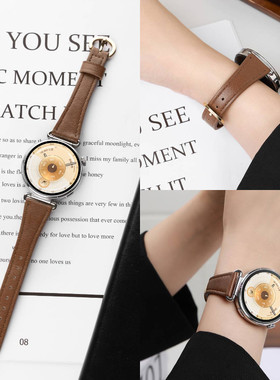 适用华为gt6表带女watch5手表gt5新款pro女款智能gt4高级gt2女士gt3女41mm运动gt小香风gt1皮质gt6透气时尚秋