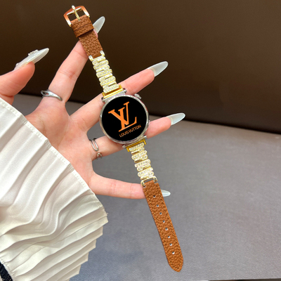 华为GT/Watch镶钻真皮表带女士