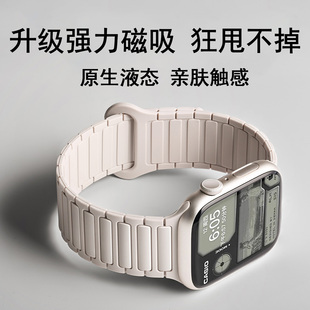 運(yùn)動(dòng)夏日新款 適用華為fit4手表表帶高級感女生fit4pro磁吸硅膠智能手表帶watchfit3透氣腕帶男女款 張婧儀同款