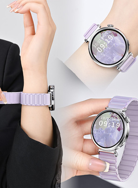 张婧仪同款适用华为watchgt5手表表带新款gt6系列原装硅胶表带gt4女表智能gt3运动磁吸透气腕带gt2秋冬高级感