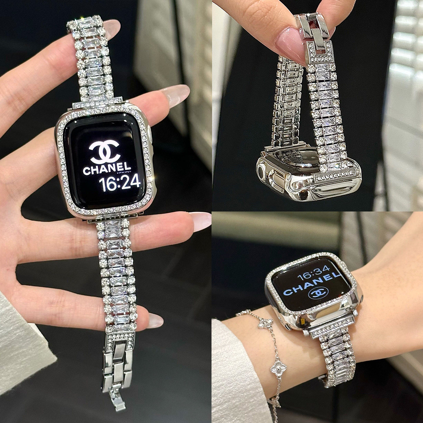 适用Applewatch表带s11韩系金属图片