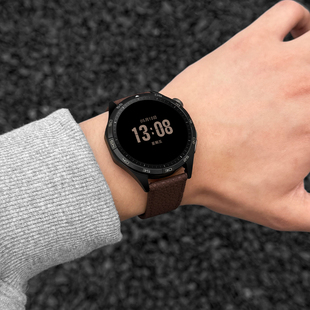 gt4腕带男士 适用华为手表Watch5磁吸扣表带watch4 3pro头层牛皮GT5pro真皮buds荔枝纹GT2Pro荣耀gs22mm时尚