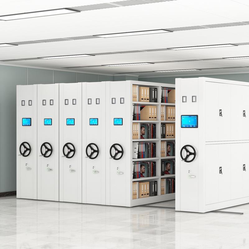密集架档案室密集柜移动手摇式智能电动钢制档案架书架凭证文件柜