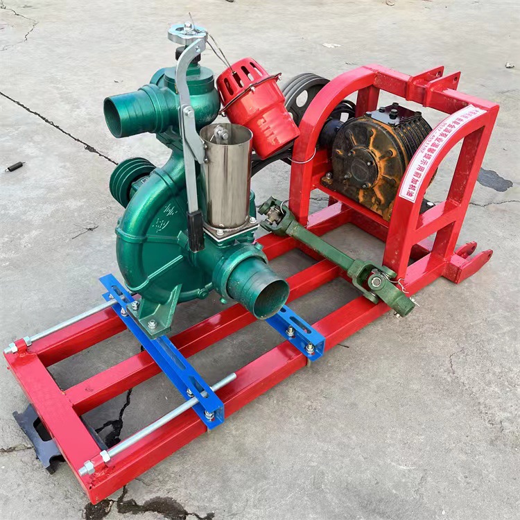 双叶轮抽水机 三叶轮扬程180米高压泵 带喷枪转盘机浇地