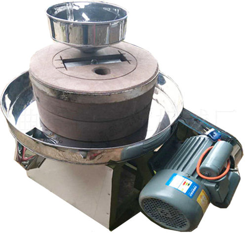 电动机带动石磨机 家用电磨面粉设备 红石磨芝麻酱机器