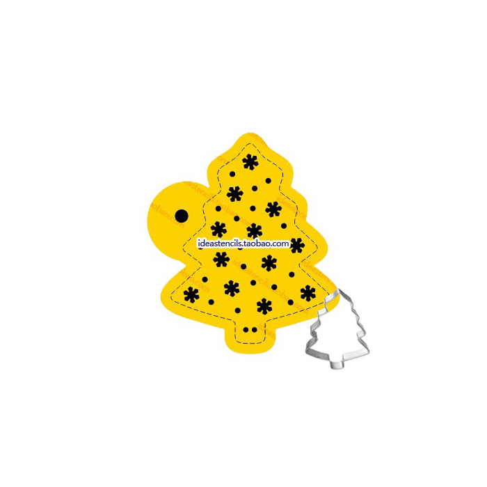跨境【Cookies Stencils】雪花圣诞树圣诞节印花筛曲奇