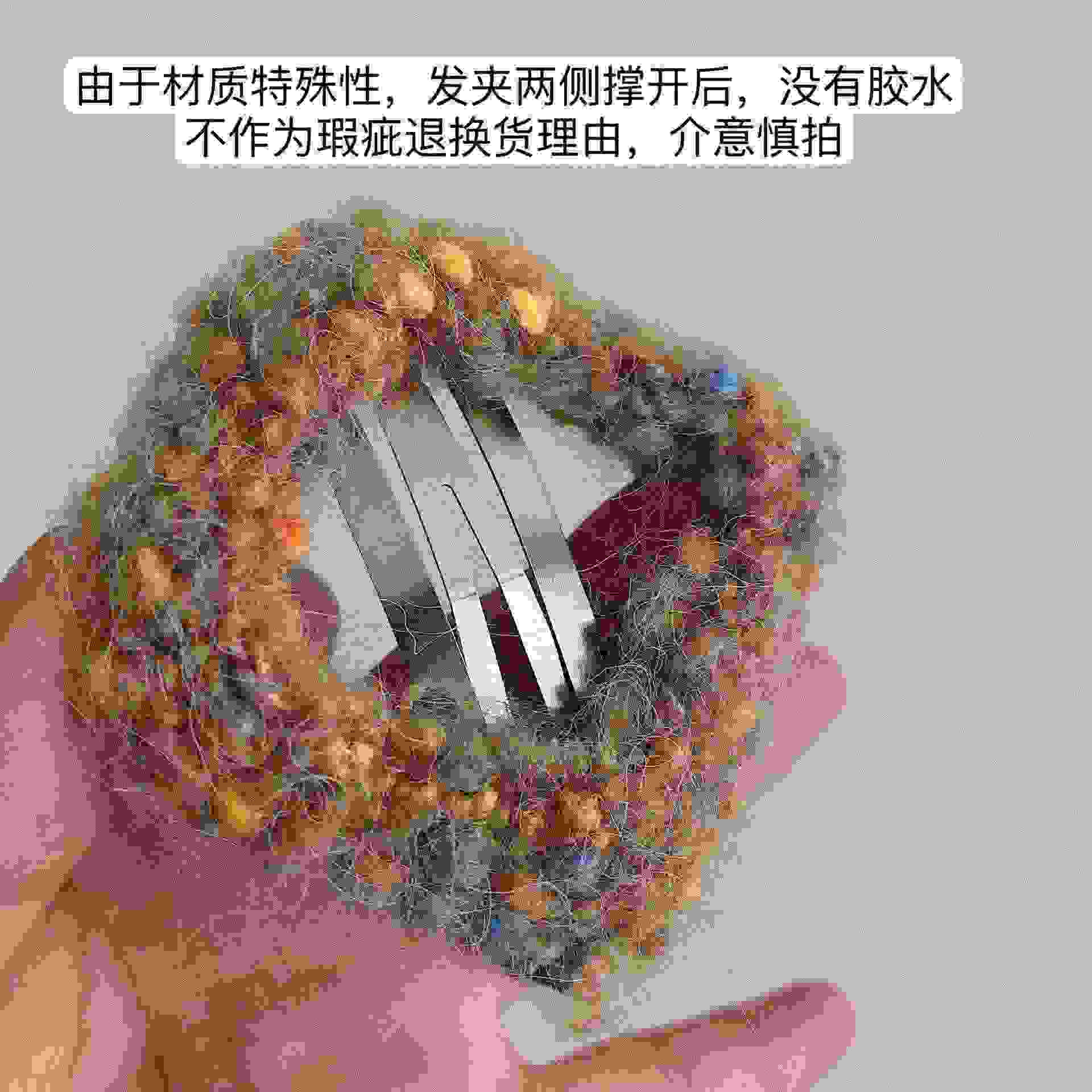 跨境秋冬法式复古圣诞节彩色毛线发夹掰掰夹BB夹网红刘海夹发卡发