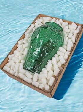 跨境【绿道】厂家直供15/35升绿色环保生物基可降解泡沫填充缓冲