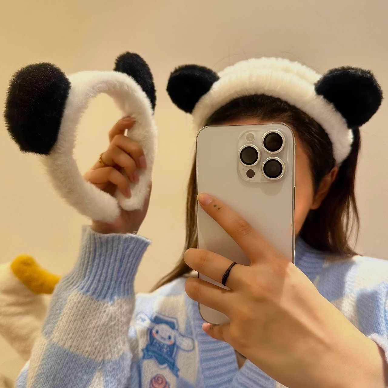 跨境青蛙可爱毛绒发箍2024年新款发带洗脸束发带发捆发卡卡通头箍