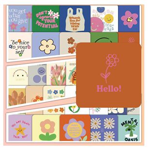 【大图释官方授权】270张贴韩系小花笑脸贴纸儿童奖励贴可爱小图案少女心高颜值创意ins手机壳防水不干胶贴画